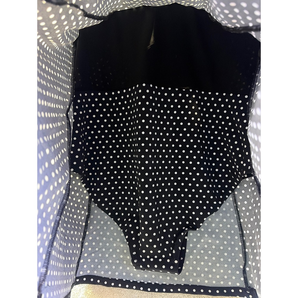 Swimsuits For All Swim Dress Women 16 Black White Polka Dot Retro One Piece NWOT - Picture 6 of 9